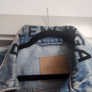 Balenciaga logo collar denim jacket